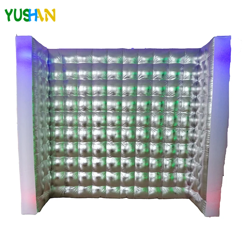 

Nice Gold & Silver Music LED strips color lights Change by Rhythm Inflatable Wall backdrop stand for sweet 16 party weddings