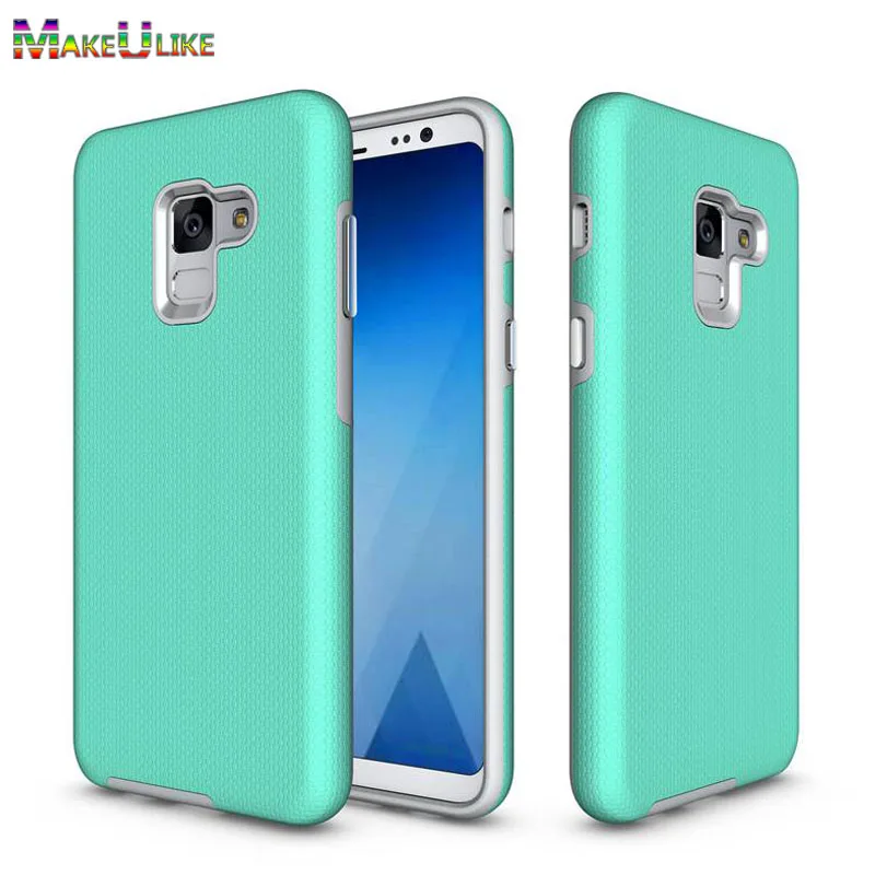 

MAKEULIKE Armor Case For Samsung Galaxy A8 2018 Plus / A8 2018 Cover Rugged Hard PC+TPU Anti-knock Phone Back Case