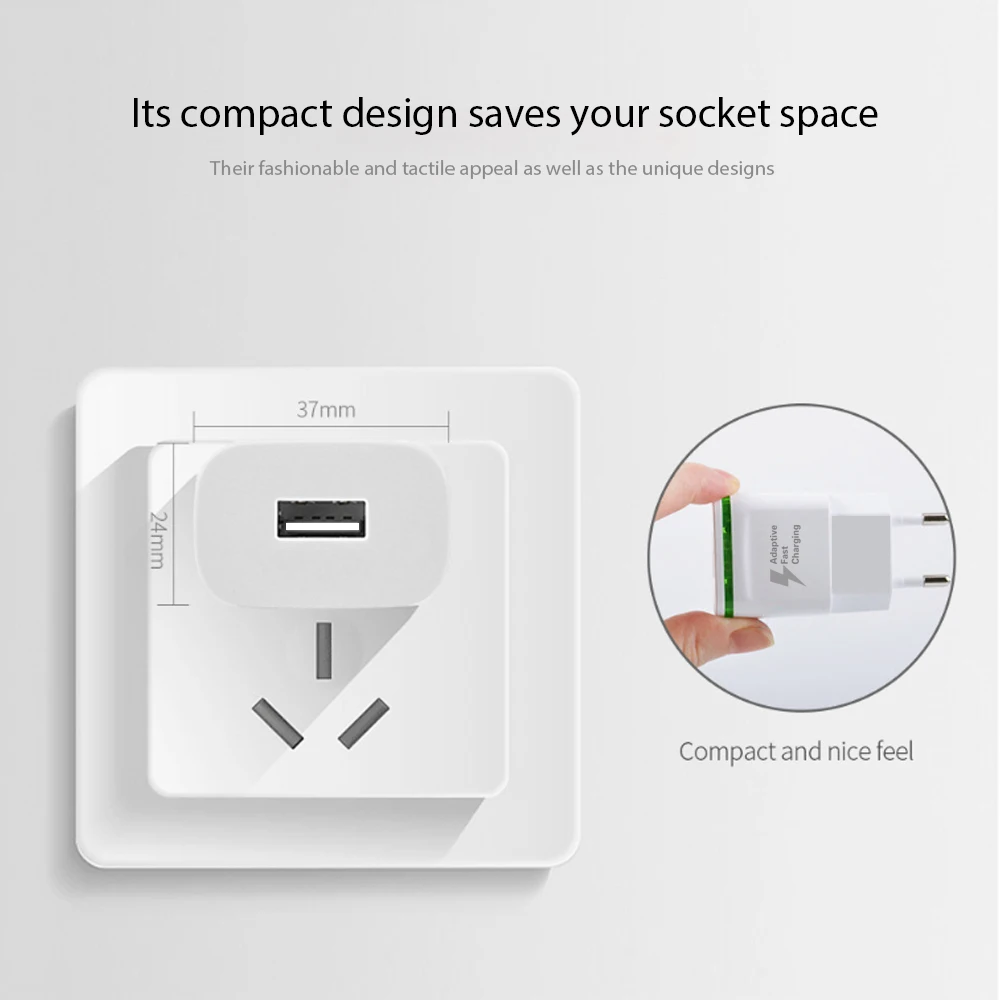 Sindvor Phone USB Charger Quick Charge 2.0 USB Travel Charger Adapter Smart Fast Charger For iPhone 8 Samsung Xiaomi iPad Tablet (5)