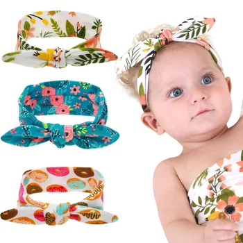 

1 Piece MAYA STEPAN Children Girls New Knot Hair Head Band Rabbit Ears Floral Baby Newborn Hair Rope Headband Headwear Headwrap