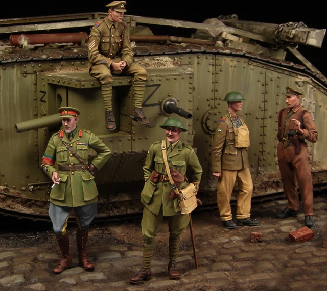 tuskmodel 1 35 scale resin model figures kit ww1 british tank