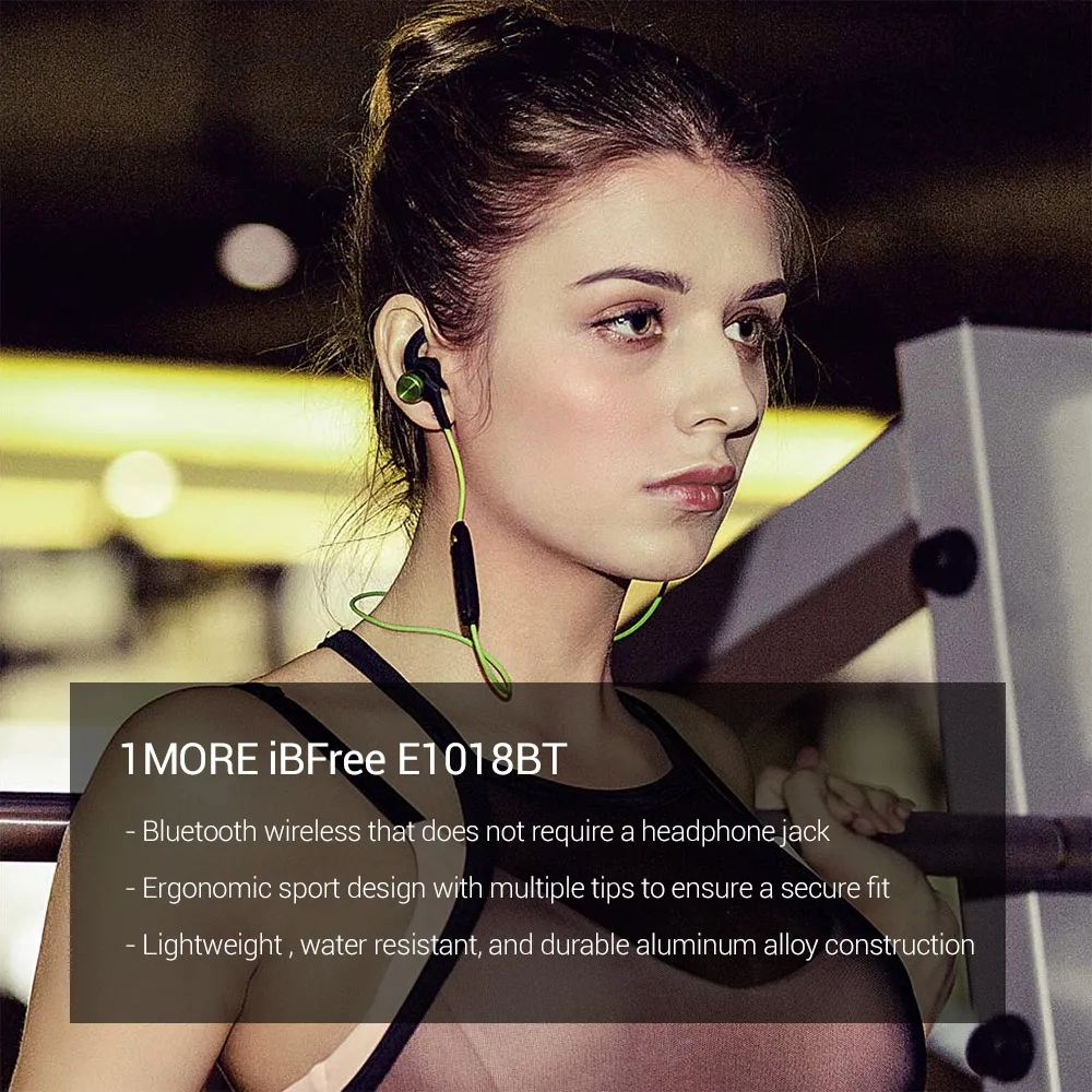 1MORE iBFree Wireless Bluetooth 4.2 In-Ear Earphone IPX6 waterproof Sport Running bluetooth v4.2 Headset Earbud with Mic E1018BT