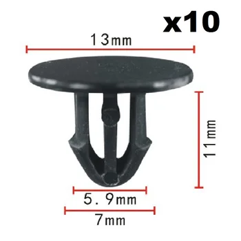 

10x Clip Front Cowl Retaining Hood for Honda Civic DelSol CR-V 91501-SL4-003