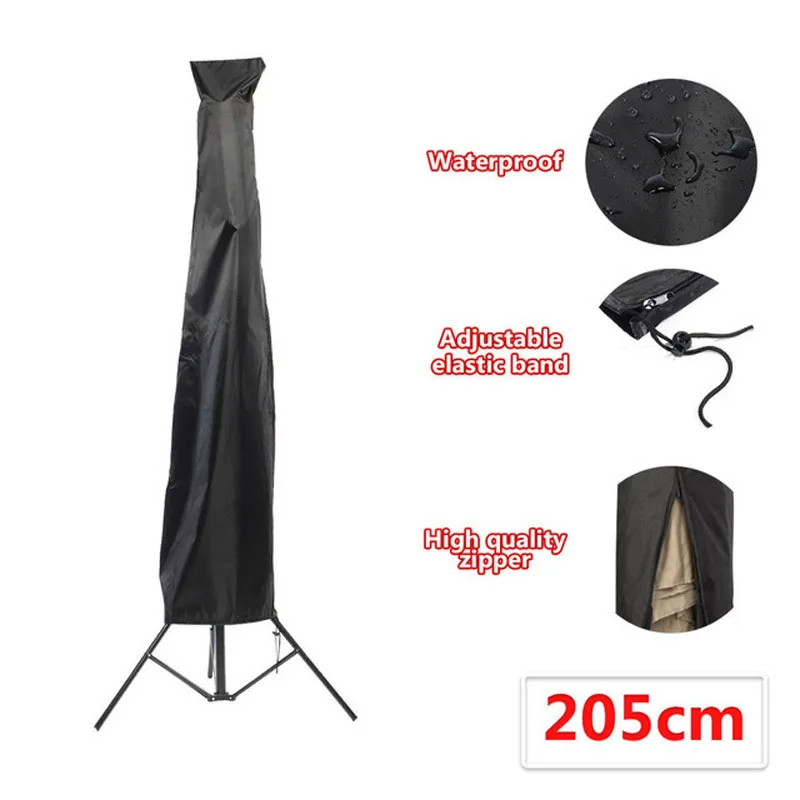 Открытый патио 205-285 см зонтик крышка водонепроницаемый защитный чехол на молнии для сада консольные Зонты