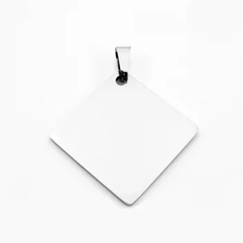

Fashion Quadrilateral Dog Tags Necklace Pendant, Stainless Steel Dogtags Pendant For Man Women Gift Jewelry
