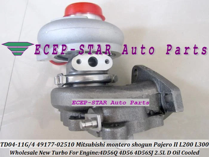 TD04-11G-4 49177-02510 Oil Cooled Turbo Turbocharger For Mitsubishi MONTERO SHOGUN Pajero II TD L200 L300 4D56 4D56SJ 4D56Q 2.5L D (4)