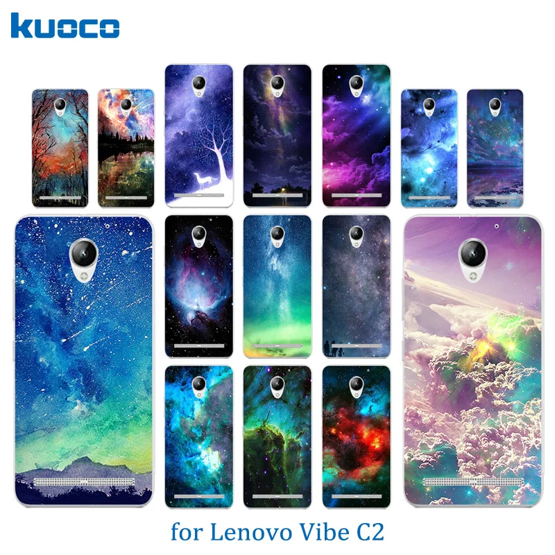 5 0 дюйма для Lenovo Vibe C2 чехол телефона мягкий силиконовый K10a40 звездное небо узор