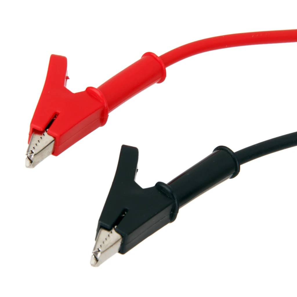 MagiDeal 10 Pieces 15A 4mm Banana Plug to Alligator Clip Clamp Test Probe Cable Lead