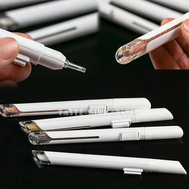 Pro 0,8, 1,0, 1,2 мм, 4 цвета, металлические бусины, поляризационные, для дизайна ногтей, стразы, шпильки, слиток, многофункциональная шариковая ручка