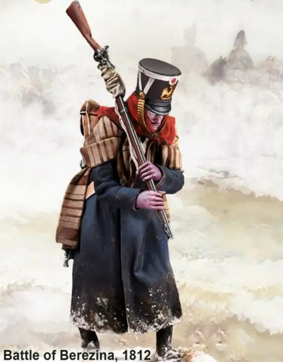 1/24 шкала resin смоляная фигурка французского интантримана в Березине Коллекционная фигурка