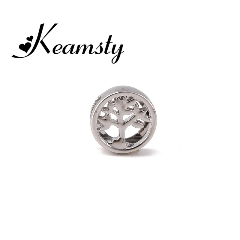 Keamsty 3 шт. Дерево жизни 10 мм серебряный шарм скольжения для сетки браслет