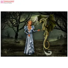 На заказ Алмазная роспись бабочки в горшке Алмазная кофейная вышивка натюрморт Гартен Темный Дракон и девочка Хрустальные стикеры