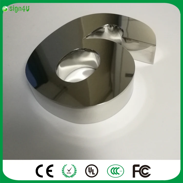 

Elegant silver finish 0-9 Modern House Numbers Stainless Steel Number Digits Sticker Plate Sign Door Letters Room Number