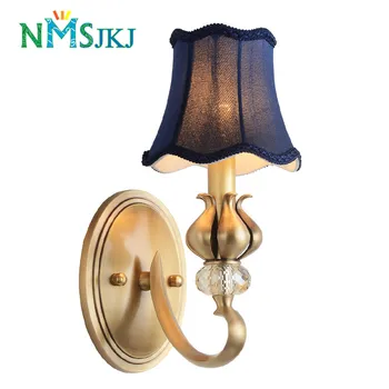 

American country full bronze atmosphere living room European-style bedroom wall lamp study aisle headboard