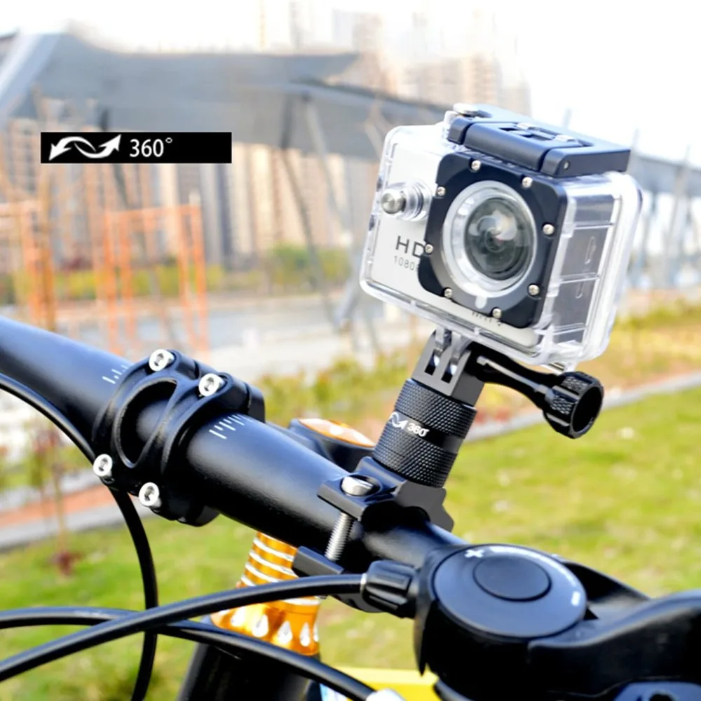 

Sport Action Camera Holder Bike Bicycle Stand Holder Cam Mount 360Rotation Aluminum Handlebar Holder for Go Pro Hero