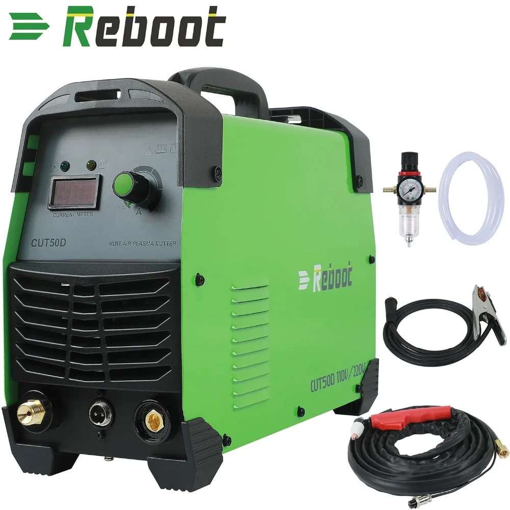 

Reboot Plasma Cutter Welder 50 A Dual Voltage 110/220V Cut50D Portable Welding Machine Intelligent Digital Display Cutting Tools