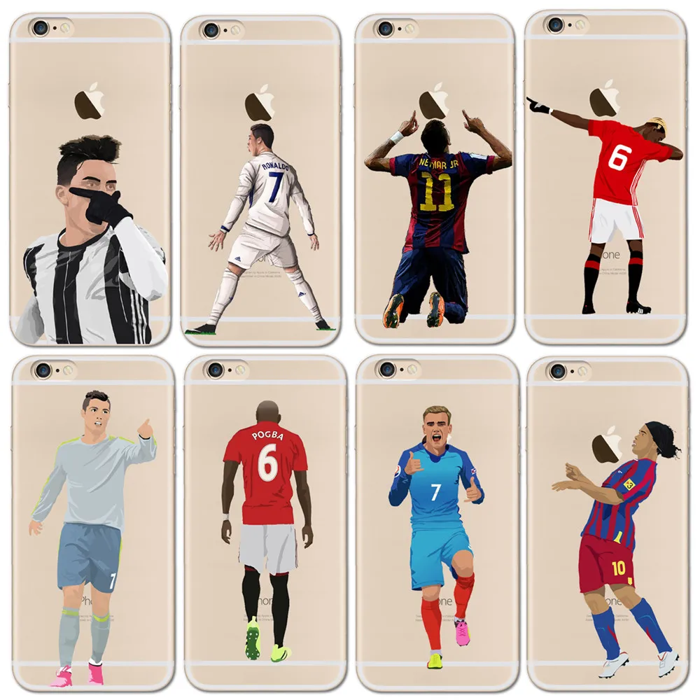 coque iphone 6 joueur de foot transparent