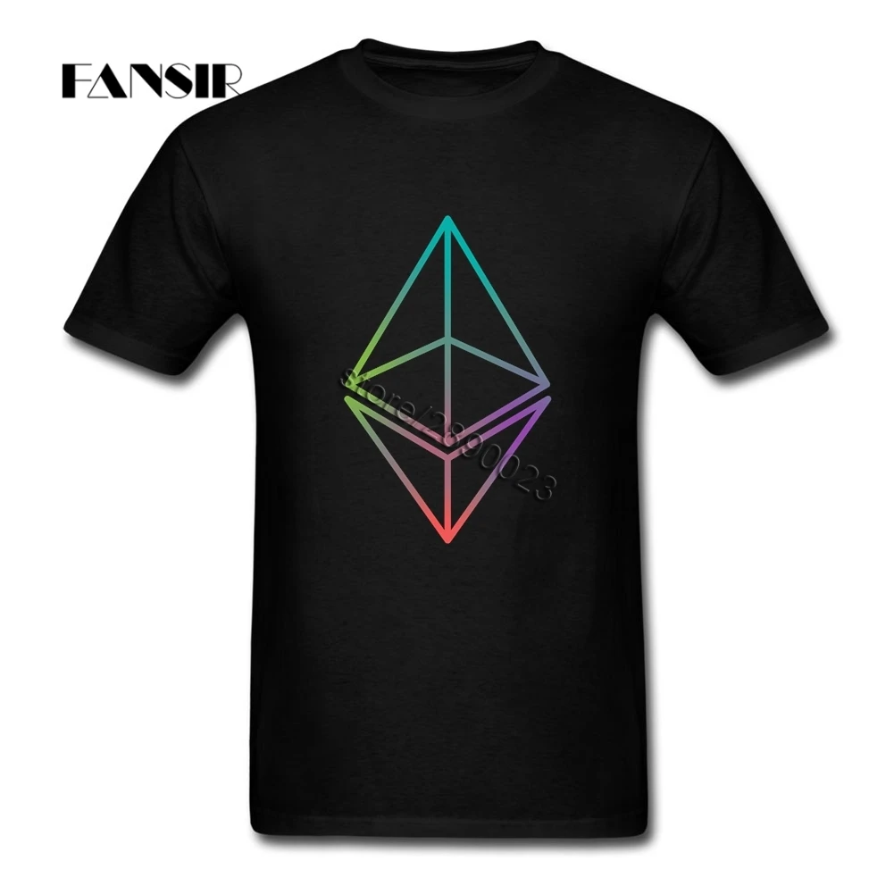 High Quality T Shirt Male Short Sleeve Crewneck Cotton Ethereum Rainbow Team Clothes Men T Shirt High Quality T Shirt Male Short Sleeve Crewneck Cotton Ethereum Rainbow Team Clothes Men T Shirt