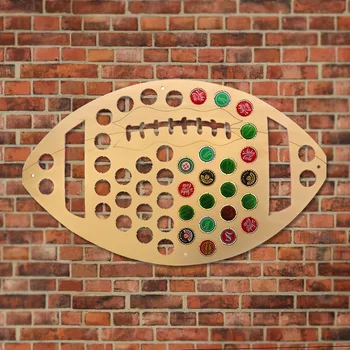 

1Piece Football Beer Bottle Cap Map Collection Wall Art Custom-made Beer Cap Map Wooden Craft Gift For Beer Lover Football Fan