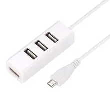 HIPERDEAL Белый Micro USB на 4 порта OTG концентратор для Raspberry Zero Hot 18Mar24 Прямая поставка