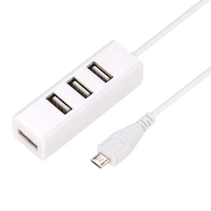 HIPERDEAL New White Micro USB To 4 Port OTG Hub For Raspberry Zero Hot 18Mar24 Drop Ship