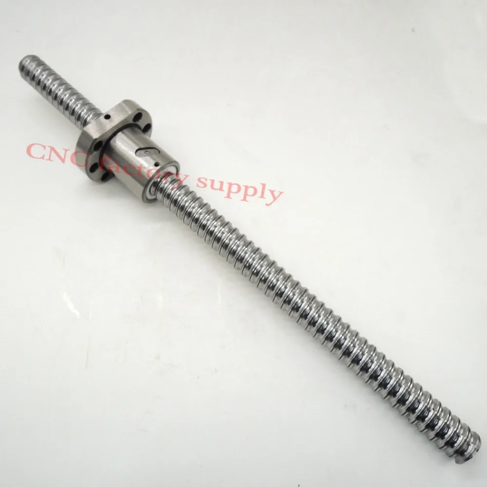 

Free shipping SFU1605 L400mm rolled ball screw C7 with 1605 flange single ball nut for CNC parts