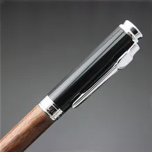 JINHAO 8802 руководство красное дерево и серебро Ролик Шариковая ручка деревянная