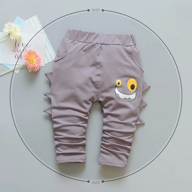 Новинка года, весенние штаны для маленьких мальчиков милые штаны высокого качества из хлопка с забавными рисунками для маленьких девочек детские штаны для малышей от 0 до 2 лет - Цвет: pink