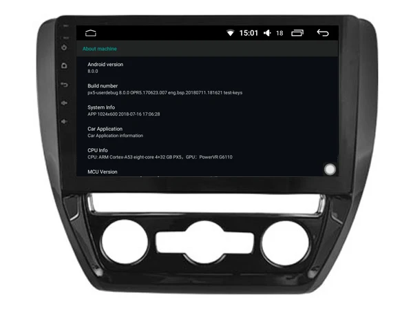 Sale Fit for  J etta 2016 Android 8.0 car gps multimedia 64GB rom+IPS screen+CARPLAY+TDA7851 Amplifer+4 Car Launcher radio 5