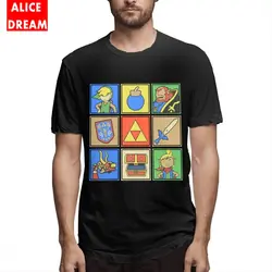 Triforce Поп Футболка для мужчин для отдыха Camiseta хлопок легенда о Зельде Рубашка Homme Футболка Ссылка