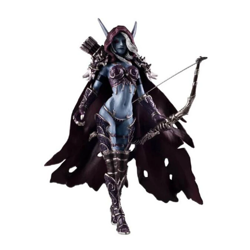 New 14CM Sylvanas Windrunner Archery queen nendoroid PVC Action Figure Model With Base Collection figma anime figure New 14CM Sylvanas Windrunner Archery queen nendoroid PVC Action Figure Model With Base Collection figma anime figure