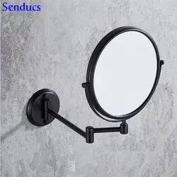 Senducs черный Ванная комната Зеркало 8 дюймов Латунь ванной зеркало 3x увеличительное Ванная комната зеркала для модных Inwall Ванна