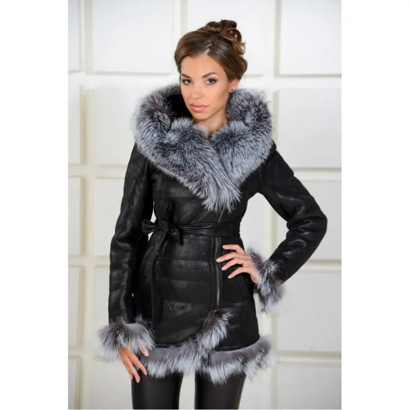 Заводские поставщик Новинка 2017 женские пальто мода искусственного меха лисы с