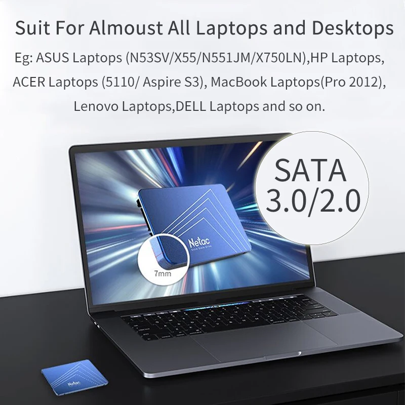 Netac N500S SSD 240 GB 2.5'' 480GB SSD 120GB 1TB Hard Disk TLC 60GB Internal Solid State Drive 720GB Laptop Computer Hard Drive