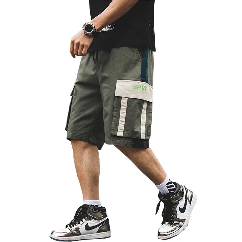 Летние Стильные хип хоп летние уличные мужские брюки карго Тактические до колен Короткие бегуны ABZ363