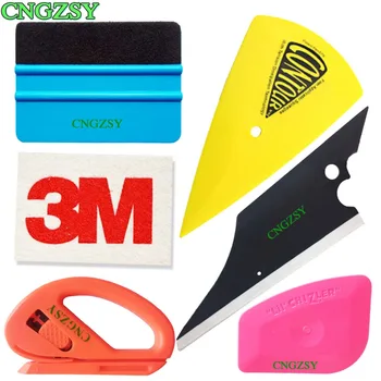 

CNGZSY Car Foil Wrap Tools Kit Auto Film Tinting Scraper 3D Carbon Fiber Vinyl Squeegee Cutter Home Office Wash Accessories K63A