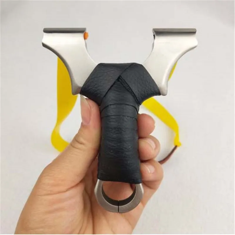 

Professional slingshot hunting strong catapult stainless steel Hunter shooting and rubber band black hunting bow