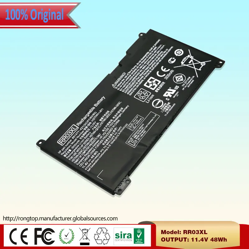 Original 11.4V 48Wh RR03XL HSTNN LB7I Laptop Battery for HP ProBook 430