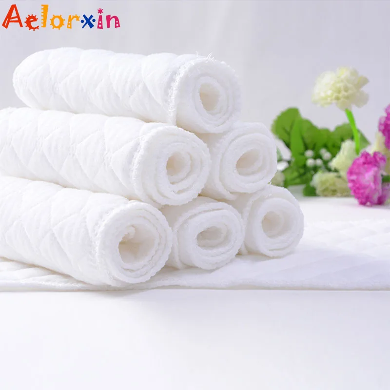 

Diaper Insert 10 PCS Breathable 3 Layer Microfiber Inserts Washable Reuasable Changing Pads3 Ecological Cotton Baby Diapers