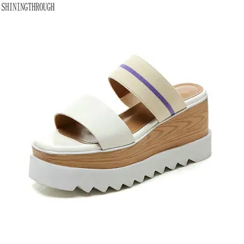 

Women slippers wedges High Heels Prom Party Working Summer Fashion Shoes Woman Concise Elegant Sandals