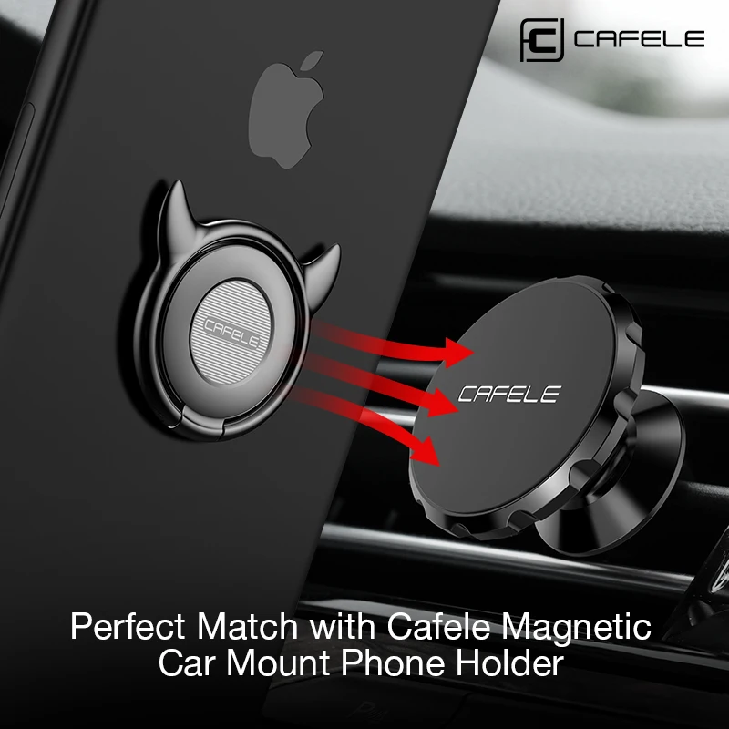  CAFELE dämon Finger Ring Halter für iPhone X 8 7 6s plus Samsung S8 Aluminium Legierung Luxus 360 d
