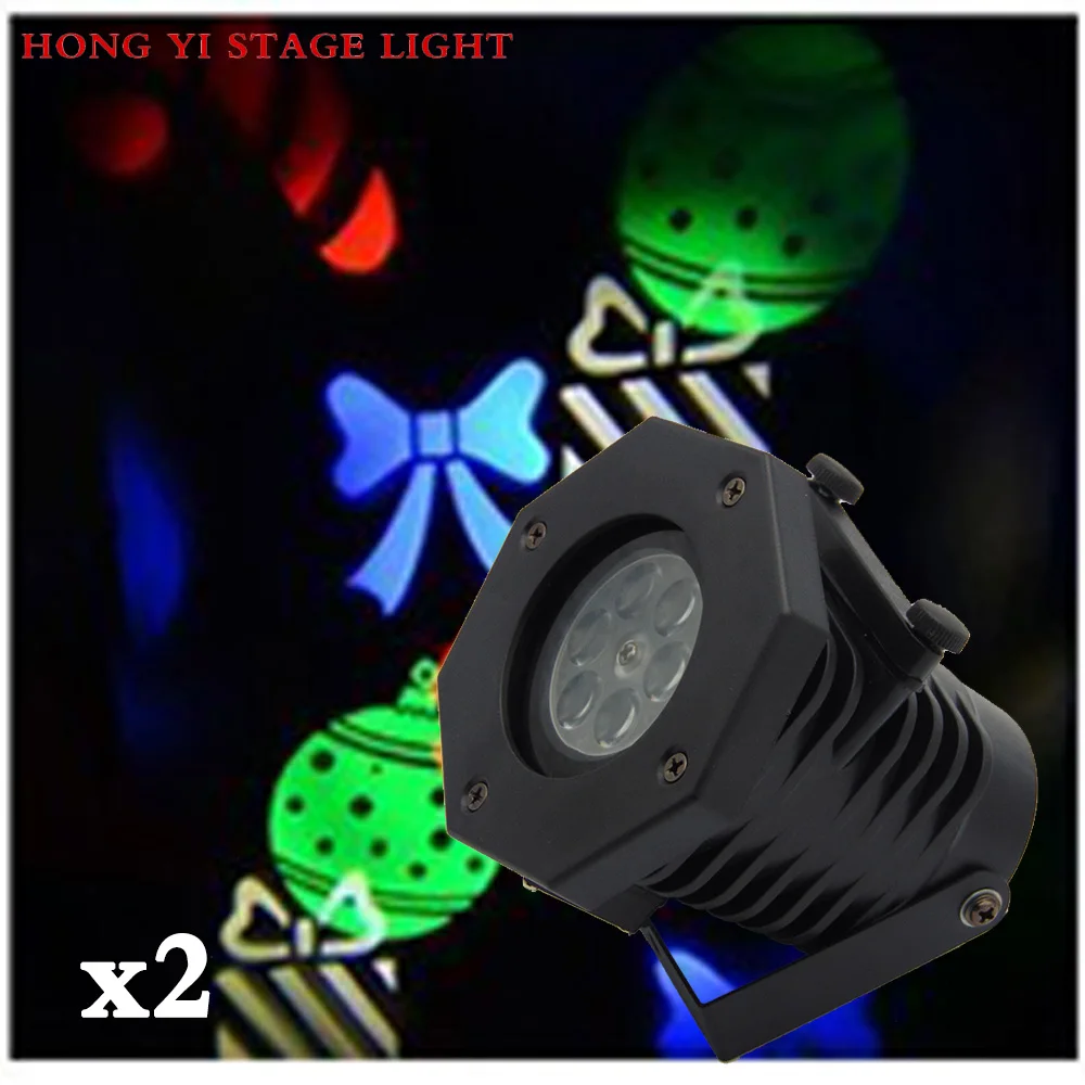 

2pcs/lot Laser Projector LED Stage Light Heart Snowflake Party Landscape Garden