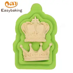 Queen и King коронки Форма 3D силиконовые формы помадка для украшения торта Инструменты шоколад Fimo глины кондитерский формы