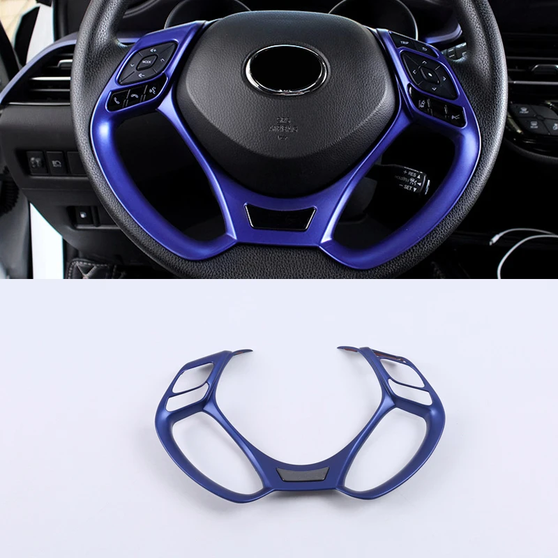 Для Toyota C-HR CHR abs BlueAccessories интерьер автомобиля руль кнопка Decora крышка отделка 1 шт