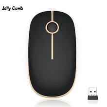Jelly Comb 2,4G USB Беспроводная мышь для ноутбука, ультра тонкая Бесшумная мышь для компьютера, ПК, ноутбука, офиса, школы, оптическая Бесшумная мышь