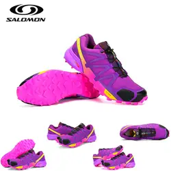 Salomon speed Cross 4 Free Run Salomon Спортивная обувь для женщин беговые уличные дышащие Dapming кроссовки обувь 36-42 3 вида цветов