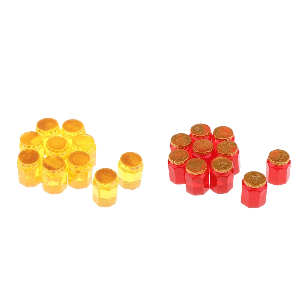 Miniature Dollhouse Accessories 1/12 Mini Honey Jars Dolls House Decorations, Pack of 20