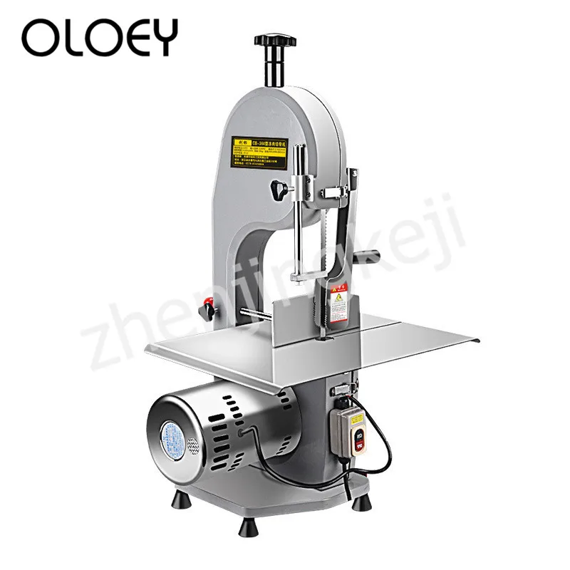 Desktop Electric Slicer Saw Bone Machine Meat Slicer Stainless Steel Tick Mark Aluminum Alloy Body High Power Preservative