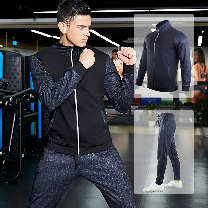 

Sportswear Men Tracksuit Loose Weight Sweat Boost Sauna Suits Running Clothing Autumn Winter Warm Lock Jogging Suits Man