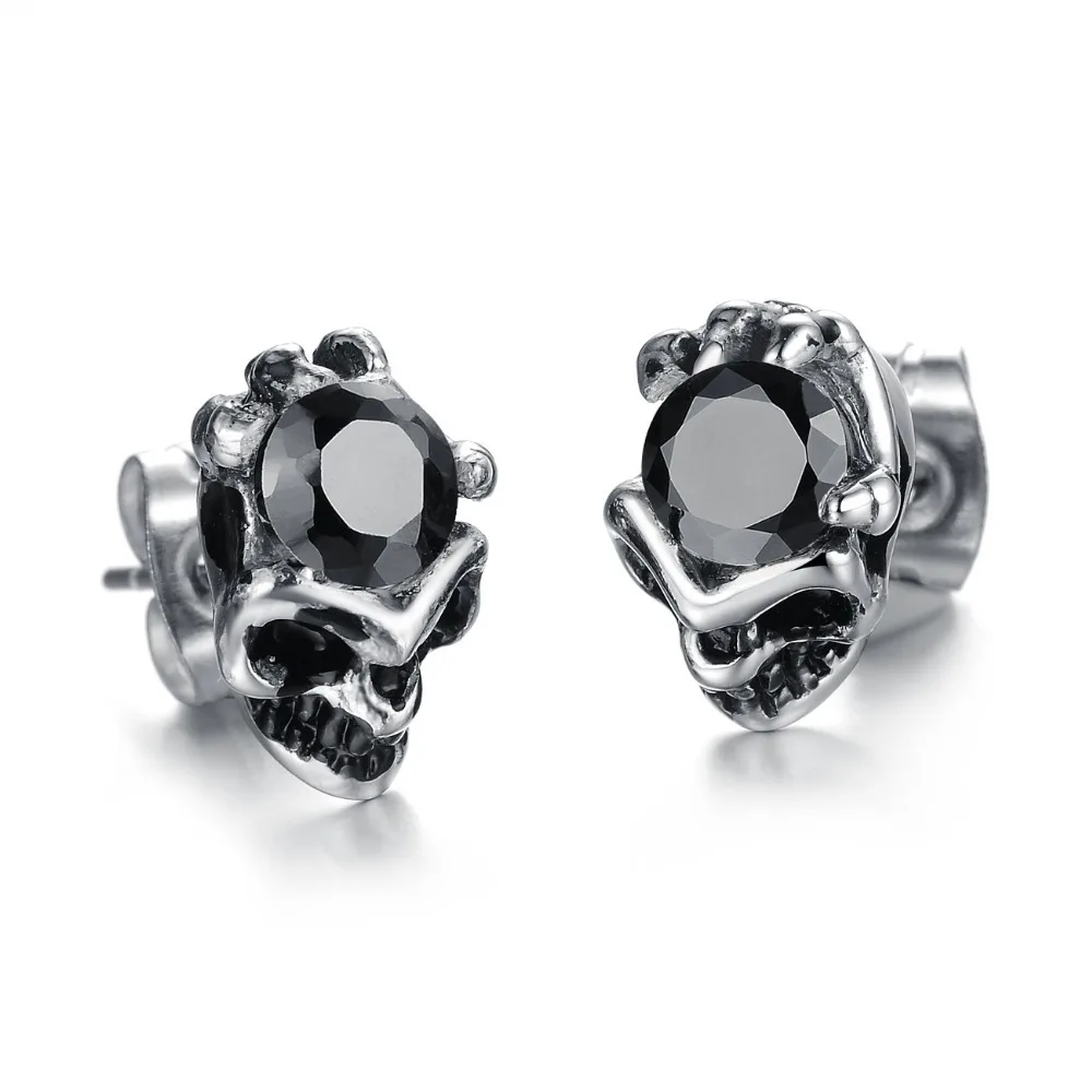 Whole Price New Arrvial Hot S Fashion Jewelry Cool Men Whole Price New Arrvial Hot S Fashion Jewelry Cool Men Accessories Skull Stainless Steel Trend Stud Earrings Ge277h In From